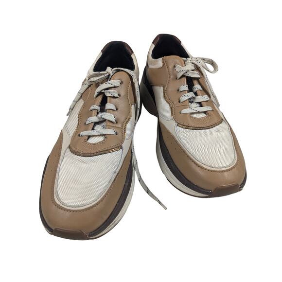 Rockport Walking Shoe Women's Prowalker Lace up Eco Sneaker Tan Brown Size 10 - Picture 1 of 6